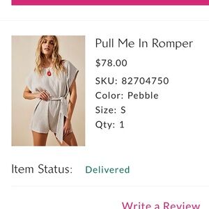 Free people Pebble Romper